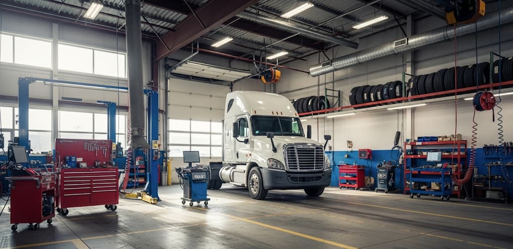 Truck repair background